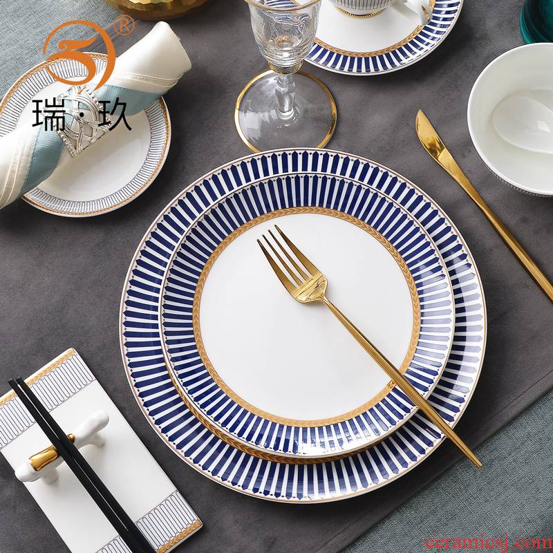 Ipads China western dishes suit put two PCS/sets of two food tableware tableware ceramics tableware steak plate of coffee cup