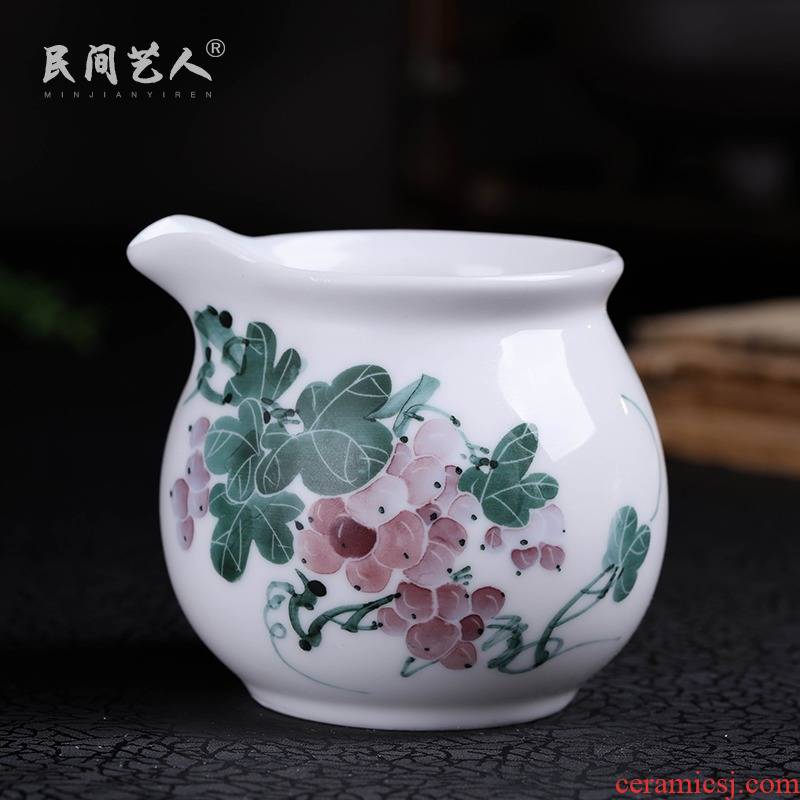Jingdezhen hand - made under the glaze color ceramic fair keller kung fu tea accessories and cup and a cup of tea is tea sea