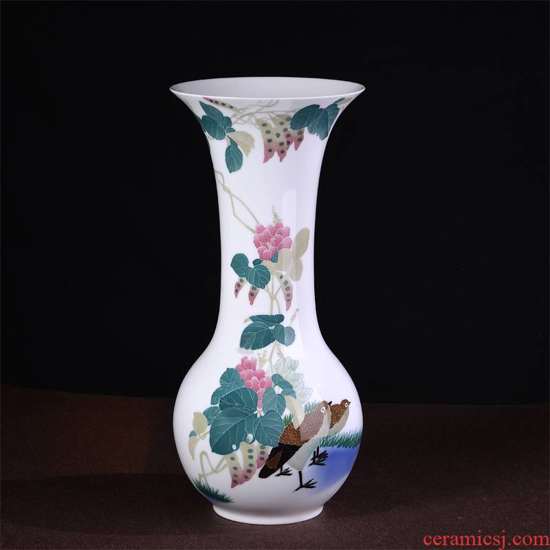 Liling hand - made ceramic vase is placed under the glaze color of new Chinese style living room home decoration flower crafts