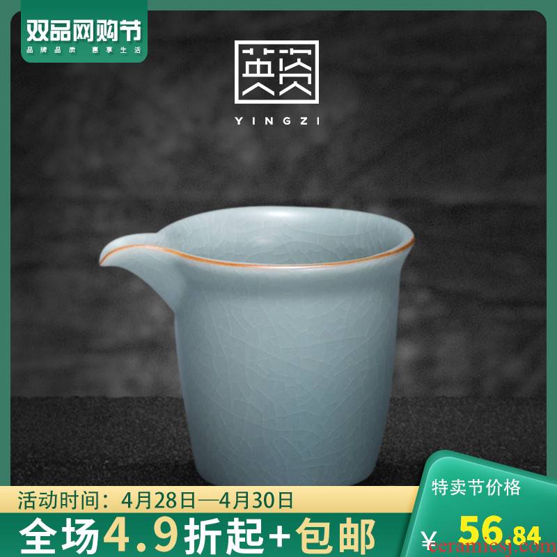 Ceramic fair keller your up and a cup of tea to calving heat - resistant purple sand tea sea large Taiwan thickening points and a cup of tea