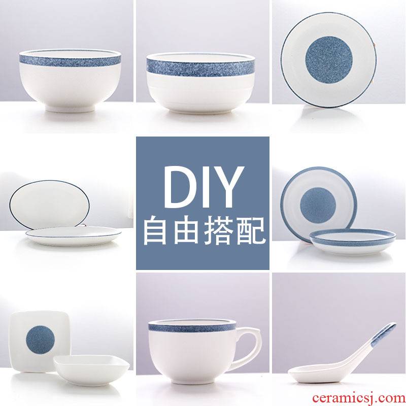 Ceramic dish dish dish home ideas can microwave Japanese - style tableware dishes suit to eat bread and butter of jingdezhen