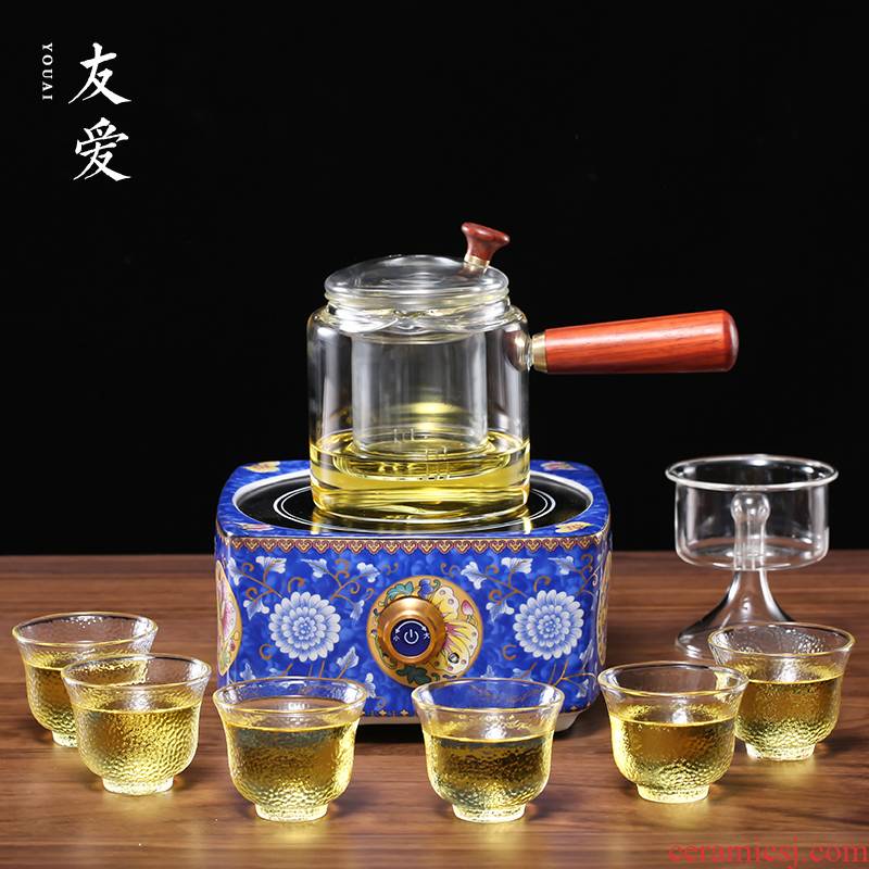 Love boil tea stove enamel suit make tea kettle tea steamer put the pot of electric TaoLu dedicated thickening glass side