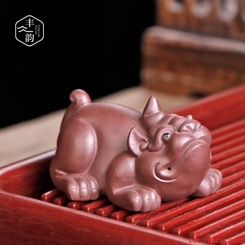Rough plutus yixing purple sand tea the mythical wild animal pet can keeping animals play furnishing articles kung fu tea tea by hand the machine accessories