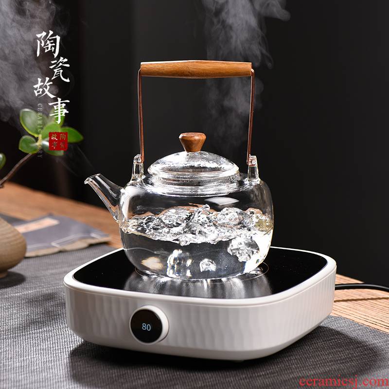 Glass kettle electric TaoLu high - temperature thickening cooking pot tea teapot home cooked tea set