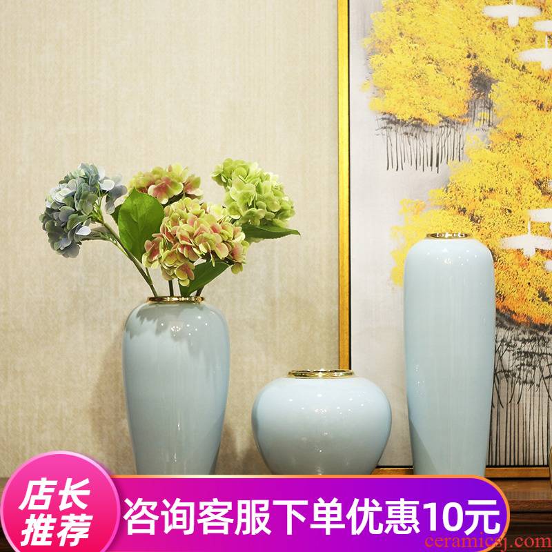 Light new Chinese vase key-2 luxury furnishing articles dried flower arranging flowers sitting room TV ark, I and contracted ceramic home decorations