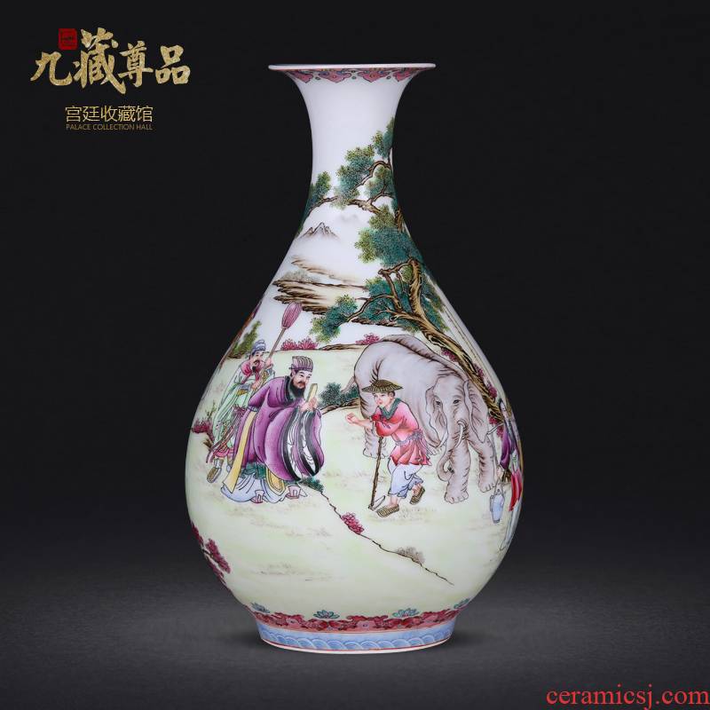 Jingdezhen ceramics twelve filial piety pastel hand - made vases furnishing articles sitting room flower arranging the modern home decoration decoration