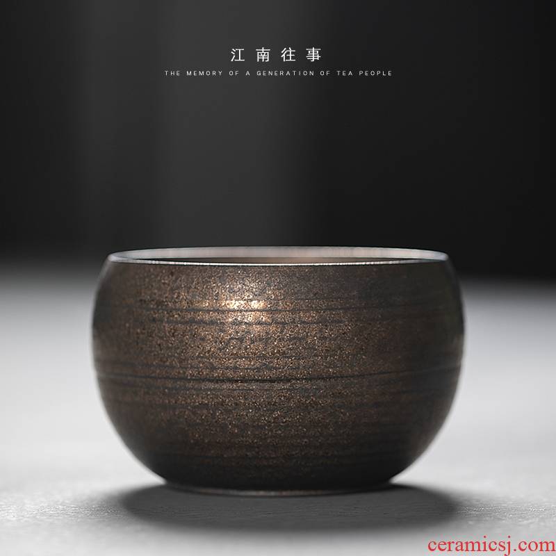 Jiangnan past iron ore washing ceramic glaze tea kung fu tea tea accessories to restore ancient ways small cup of water, after the wash