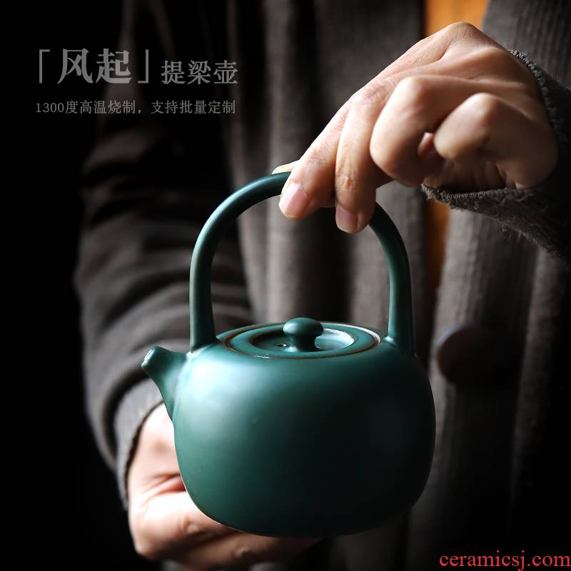 ShangYan Japanese ceramic teapot girder pot small kung fu tea mercifully tea pot of ceramic POTS single pot of restoring ancient ways