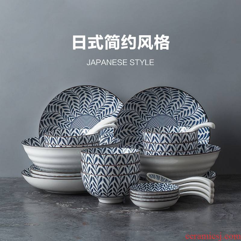 Japanese dishes suit (the somebody else eat rice bowls as ceramic simple dishes chopsticks combination plate