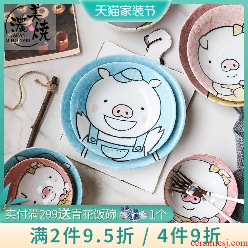 Meinung burn children imported ceramic bowl from easy to clean tableware cartoon bowls breakfast tray was lovely dishes