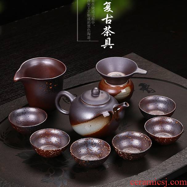 Ya xin office modern Japanese tea tea set suit household contracted small ceramic kung fu tea tea zen