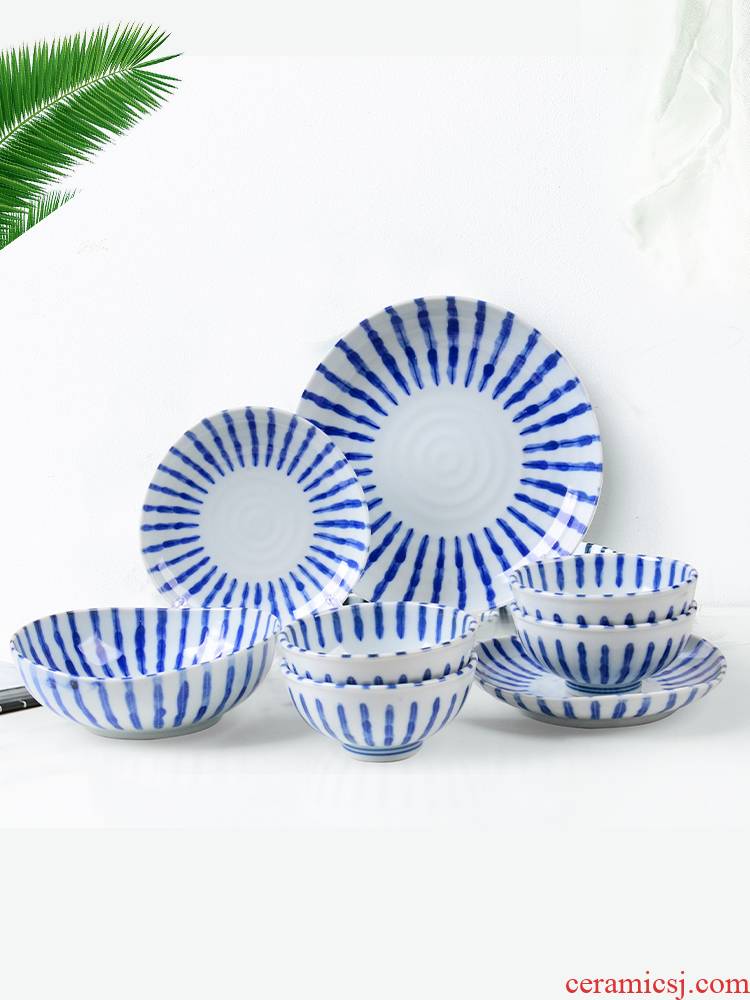 The deer field'm tableware imported from Japan, thick grass analyzes ceramic dishes and plates