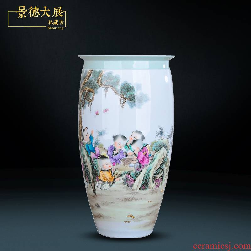 Jingdezhen ceramics vase furnishing articles large I and contracted sitting room of large vase household decorative arts and crafts