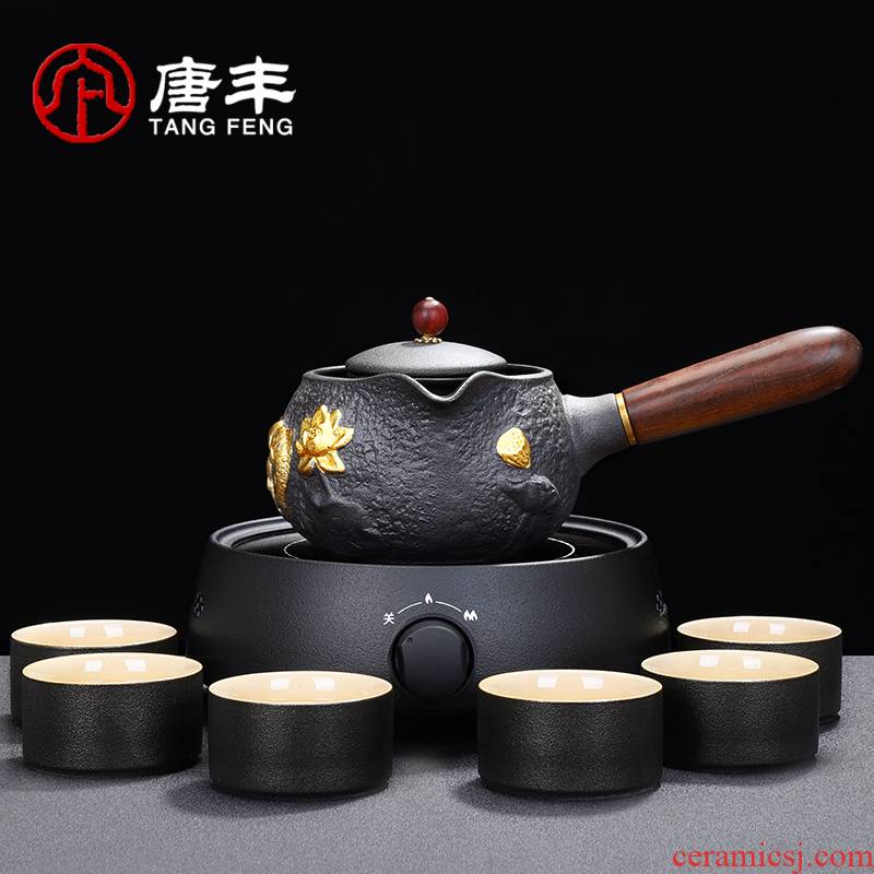 Tang Feng paint side boil ceramic teapot set of small filtering clay POTS to burn tea device household electric tea stove