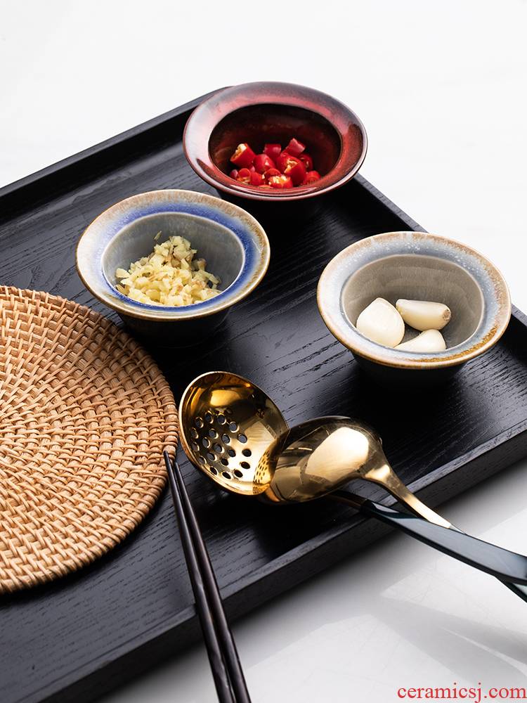 Eat ter sauce dish variable glaze ceramic flavor dish of Japanese household flavor dish pot bed charge straw hat little flavor dishes