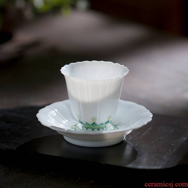 The Master cup tea cup pure manual, high - end kunfu tea sample tea cup personal hand - made ceramic fragrance - smelling cup tea cup