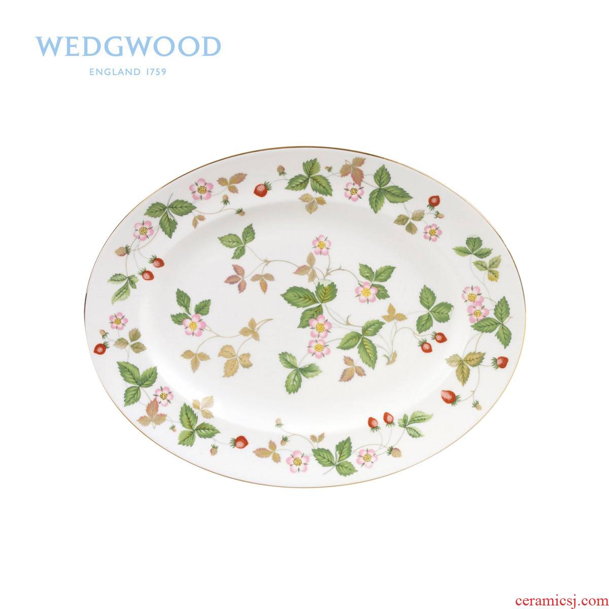 The British Wedgwood Wild Strawberry Wild strawberries ipads porcelain fish dish of rural wind compote
