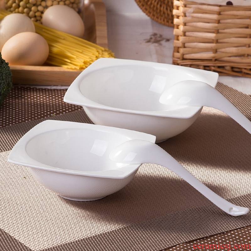 Household jingdezhen creative ipads China tianyuan salad, thick soup bowl eat dessert bowl bowl microwave rainbow such use