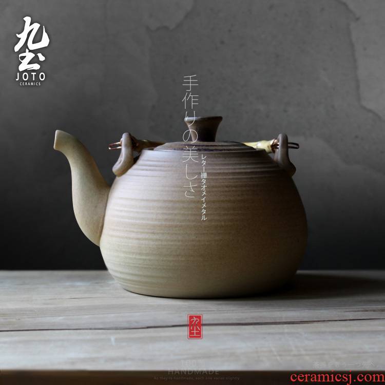 About Nine soil tea health tea alcohol furnace black tea kettle bamboo girder retro as ceramic mercifully boiling pot clay pot