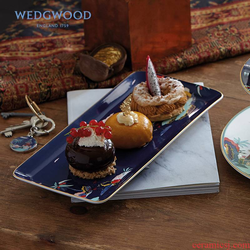 British Wedgwood roaming habitat series tower monogatari ipads China blue sandwich snack plate of afternoon tea accessories