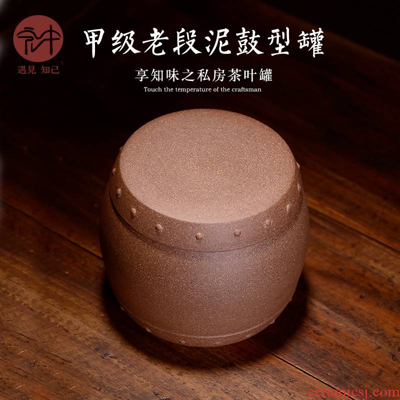 Macros in the old section of mud "violet arenaceous caddy fixings household puer tea as cans ceramic POTS wake tea storage tanks