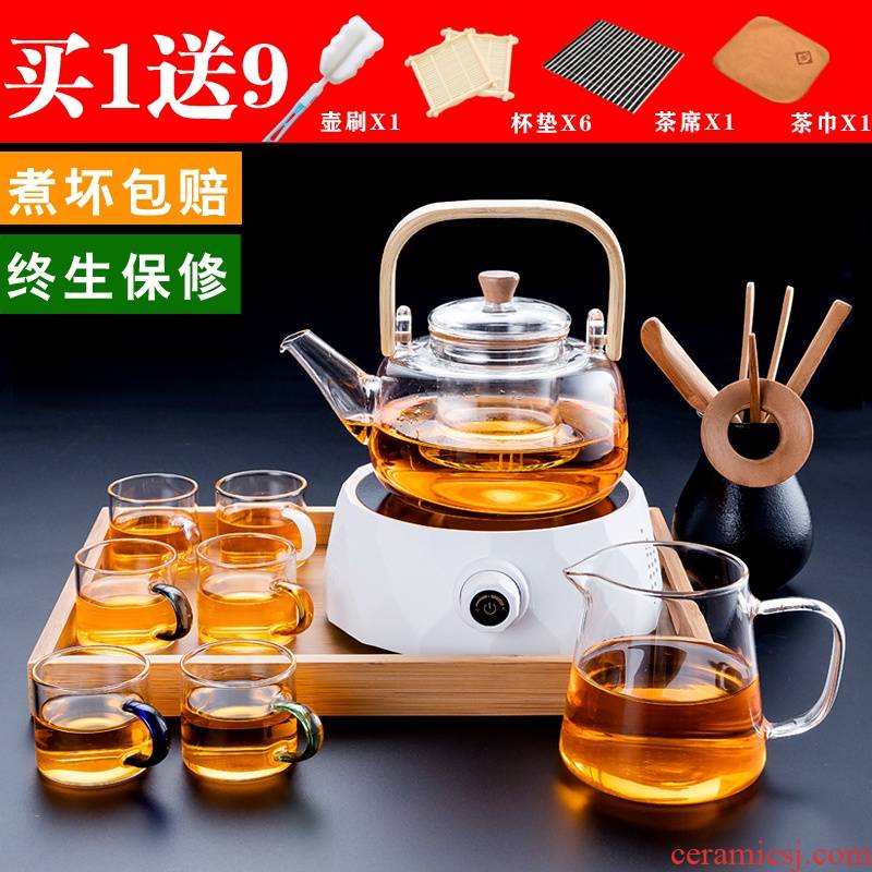 Suit the electric TaoLu boiled tea, the small household.mute steamed tea stove kung fu tea set mini tea teapot
