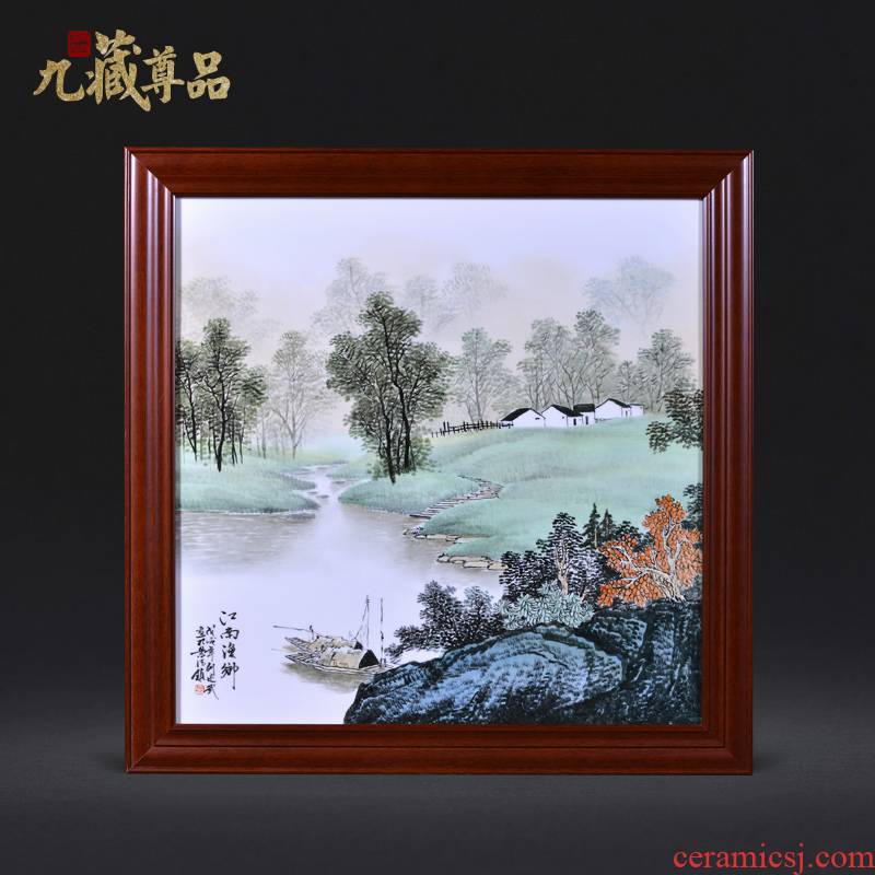 Jingdezhen ceramics Liu Shuwu hand - made jiangnan YuXiang adornment porcelain plate paintings of Chinese style household crafts
