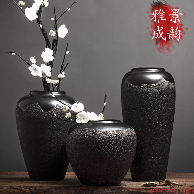 Jingdezhen ceramic furnishing articles of new Chinese style living room porcelain vase hydroponic furnishing articles decorative vase vase planting restoring ancient ways