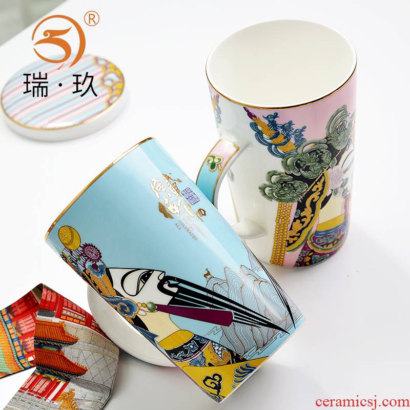 With the creative ipads porcelain cup ipads porcelain ceramic wen gen valentine 's gift box Christmas gift set gift boxes in the New Year