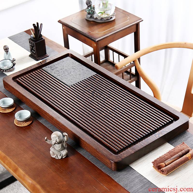 Solid wood tea tray of a complete set of tea service suit household wenge bakelite type tea table ground violet arenaceous kung fu tea kettle