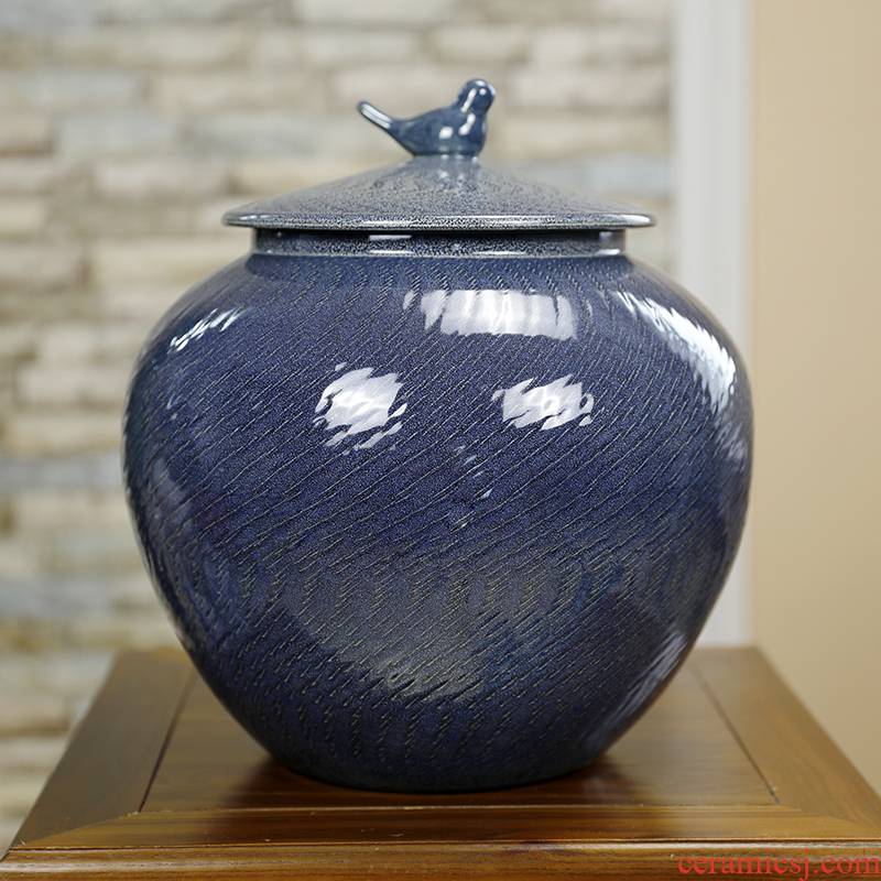 Creative restoring ancient ways of jingdezhen ceramic tea pot size 5 jins tea sealed as cans moistureproof tea packaging household