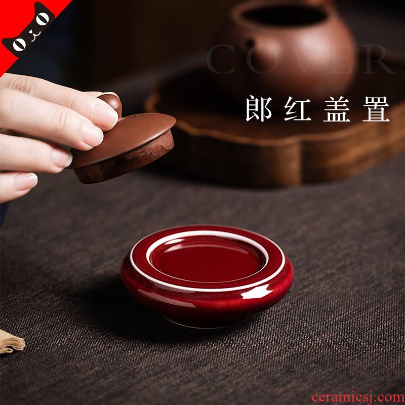 Cloud art of jingdezhen ruby red ceramic cap buy maintain kung fu tea set zero bracket furnishing articles tea tea set