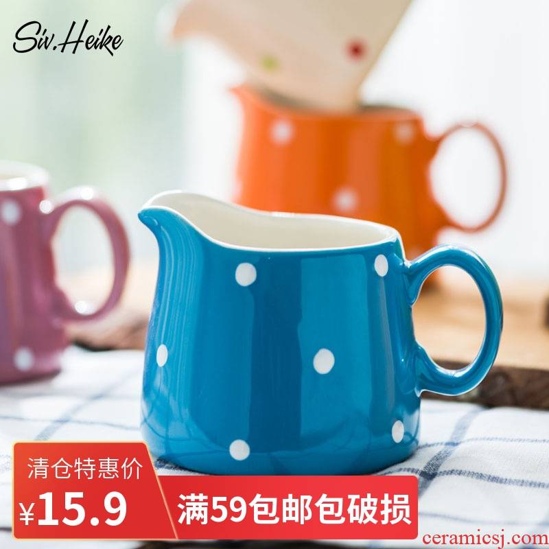 Wave point ou ins color small household ceramics tableware early milk cup milk jar of coffee milk pot of milk cylinder milk cup