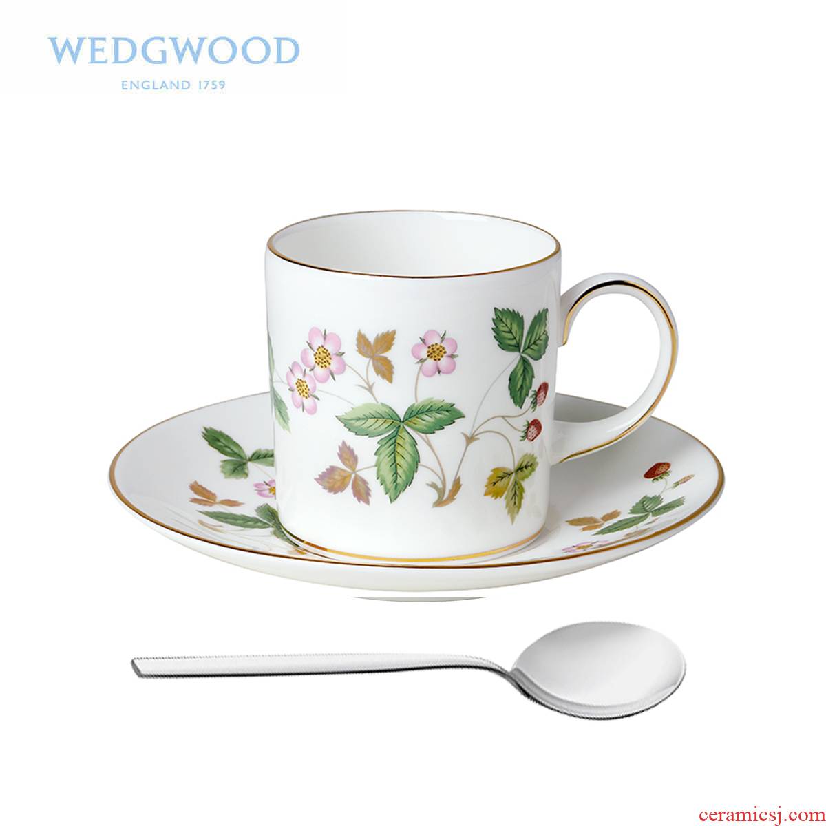Wedgwood Wild Strawberry Wild strawberries ipads porcelain cup 1 disc 1 run (straight cups) coffee cup