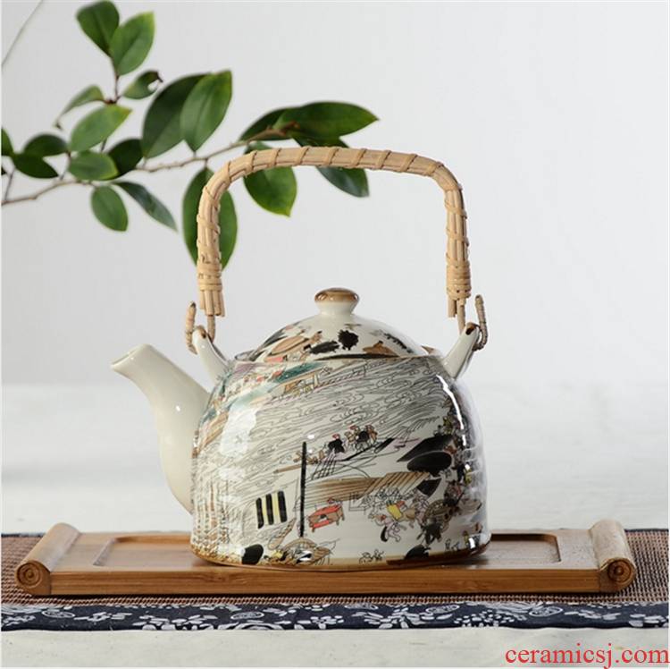 Ceramic teapot for stainless steel girder pot restaurant hotel hotel large household cool special kettle