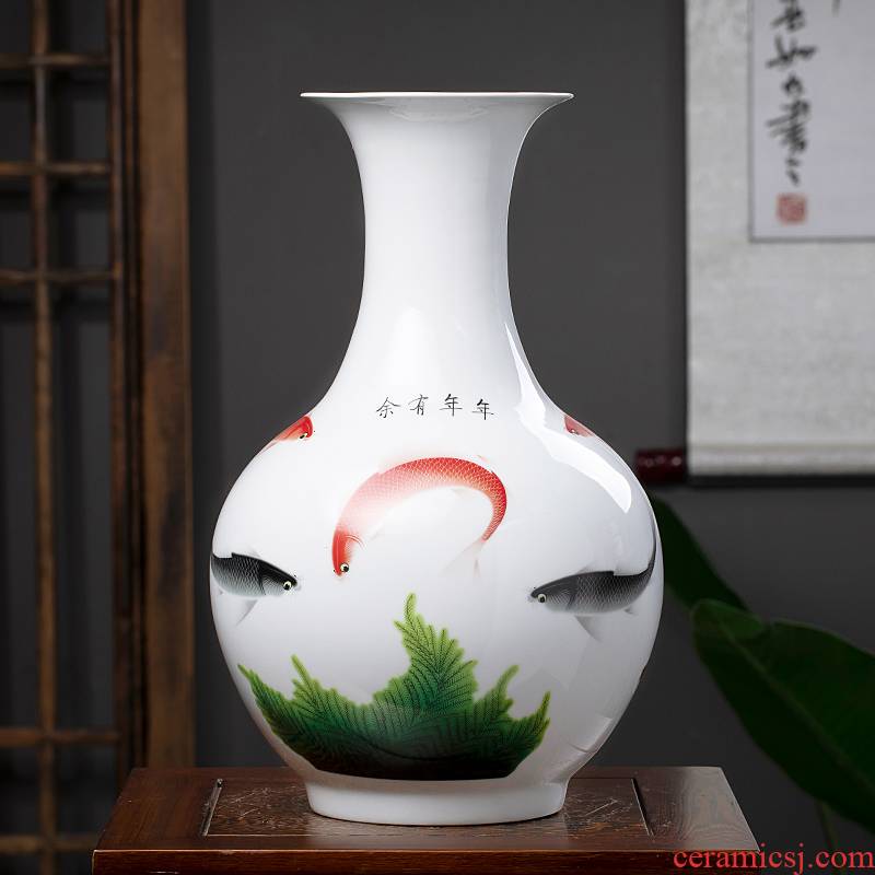 Jingdezhen ceramics Chinese vase household flower arranging the sitting room porch decoration rich ancient frame furnishing articles in successive years