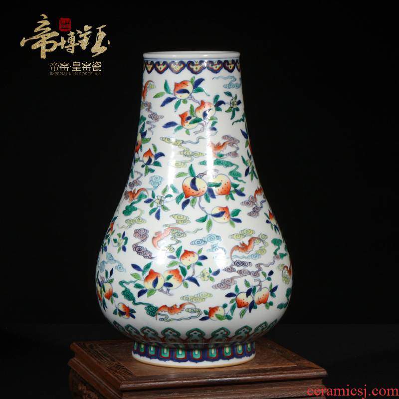 Jingdezhen ceramics imitation the qing yongzheng jubilee ShouFuLu Chinese bottle vase sitting room porch home decoration furnishing articles