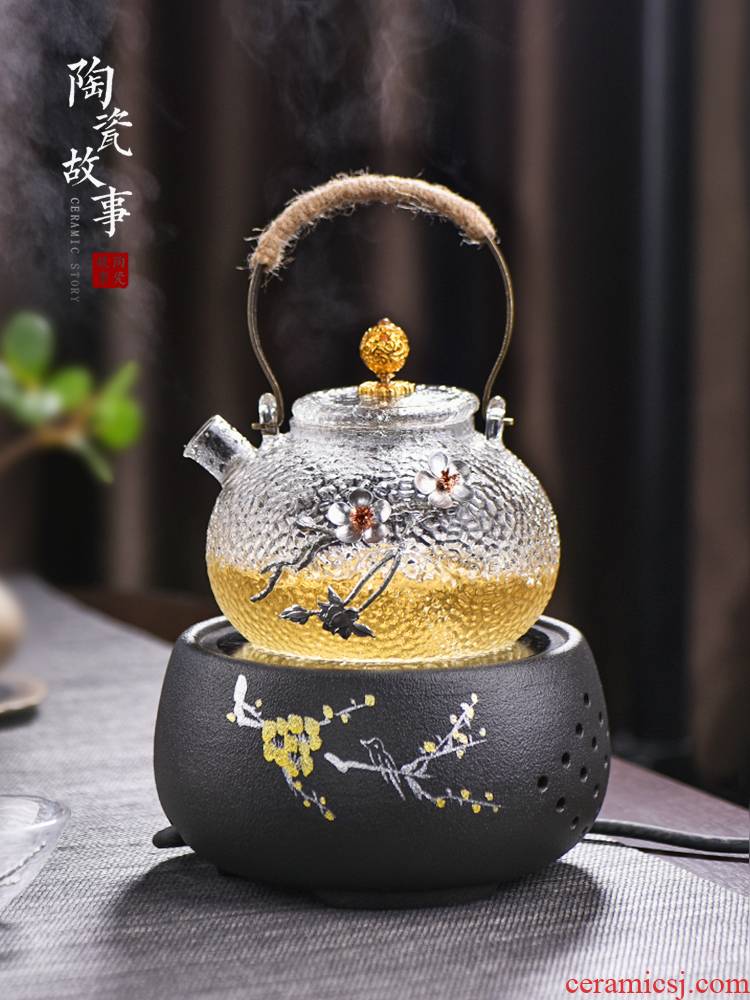 Electric TaoLu boiling tea ware glass teapot household automatic boiling tea stove Japanese kettle black tea tea set