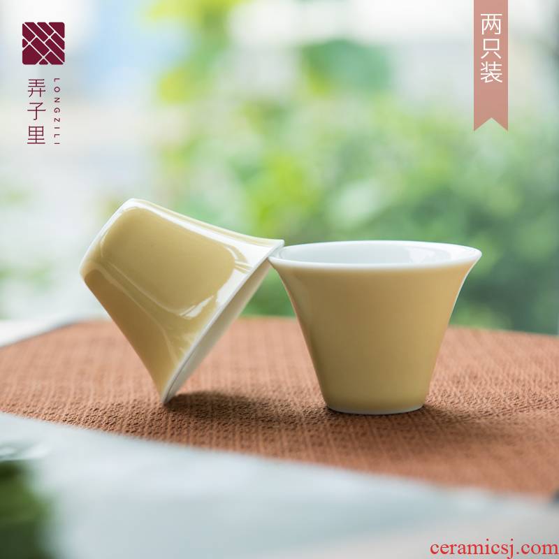 Made in jingdezhen home built one tea cup kung fu tea set sample tea cup single small checking ceramic tea cup