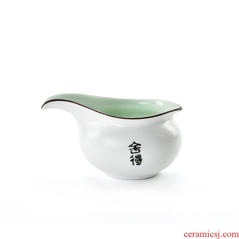 Jun ware fat white lettering and glass up with white kung fu tea accessories zen tea sea inferior smooth porcelain narrow fair keller