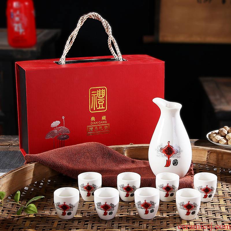 Porcelain heng tong ceramic wine suits for wine cup of liquor cup small a small handleless wine cup wine wine wine with Japanese hip points