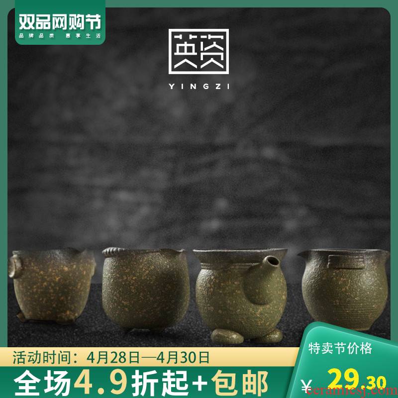 Deep reef ceramic fair keller and creative cup coarse pottery points more kung fu tea tea tea tea ware move sea heat insulation