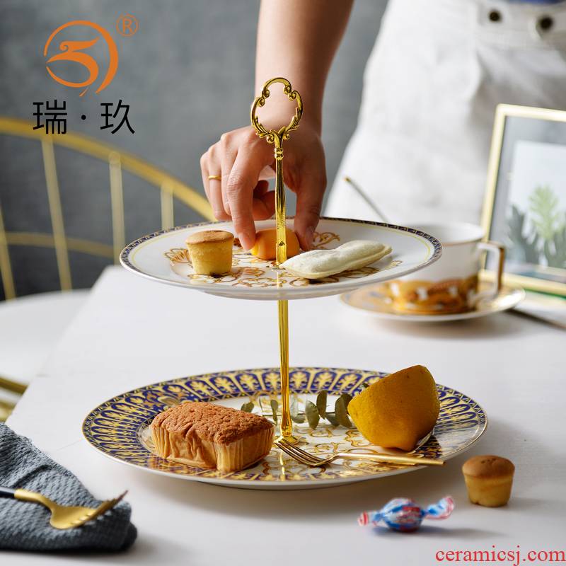 Home up phnom penh ipads porcelain double compote cake of disk all the afternoon tea plate creative ceramic plate with frame