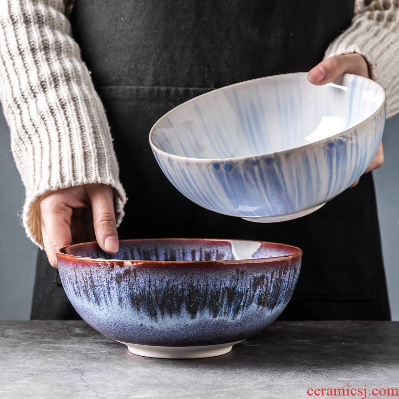 Creative Lototo Japanese ceramic bowl gradients rainbow such use household jobs soup bowl salad bowl mercifully rainbow such as bowl bowl for breakfast