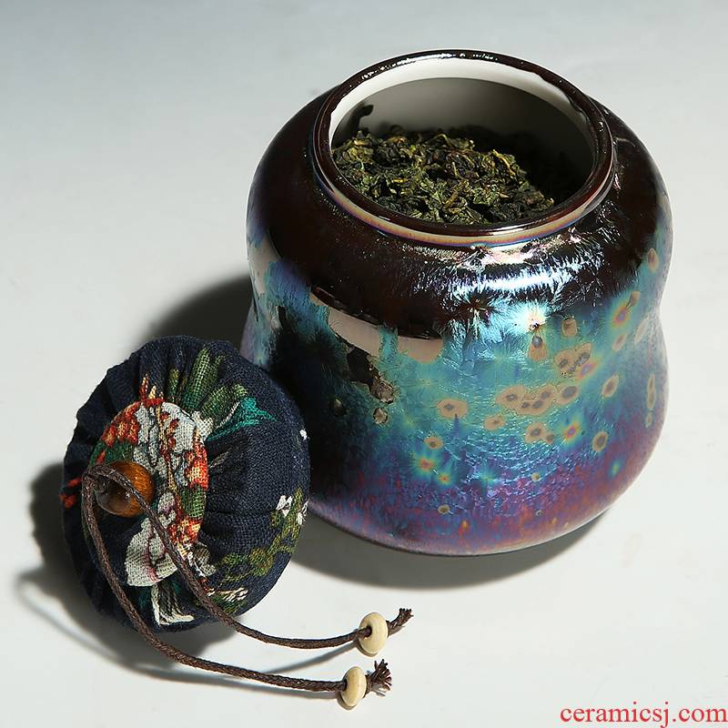 Ceramic up discus caddy fixings household Japanese seal pot puer tea pot of tea urn pu - erh tea POTS