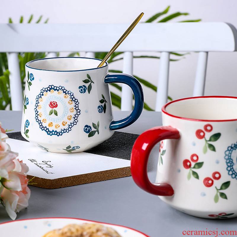 Selley cherry, lovely ceramic mugs to ultimately responds the cup home office cup breakfast coffee cup