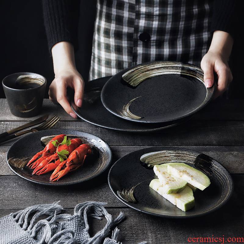 Tao soft creative steak Japanese dish dish dish household ceramics tableware plate plate of western food dish tray is shallow dish