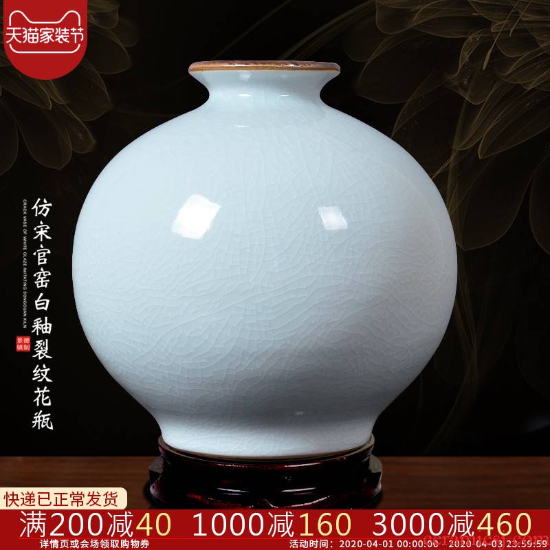 Archaize of jingdezhen ceramics up vases, flower arrangement of Chinese style white home sitting room ark adornment furnishing articles d7