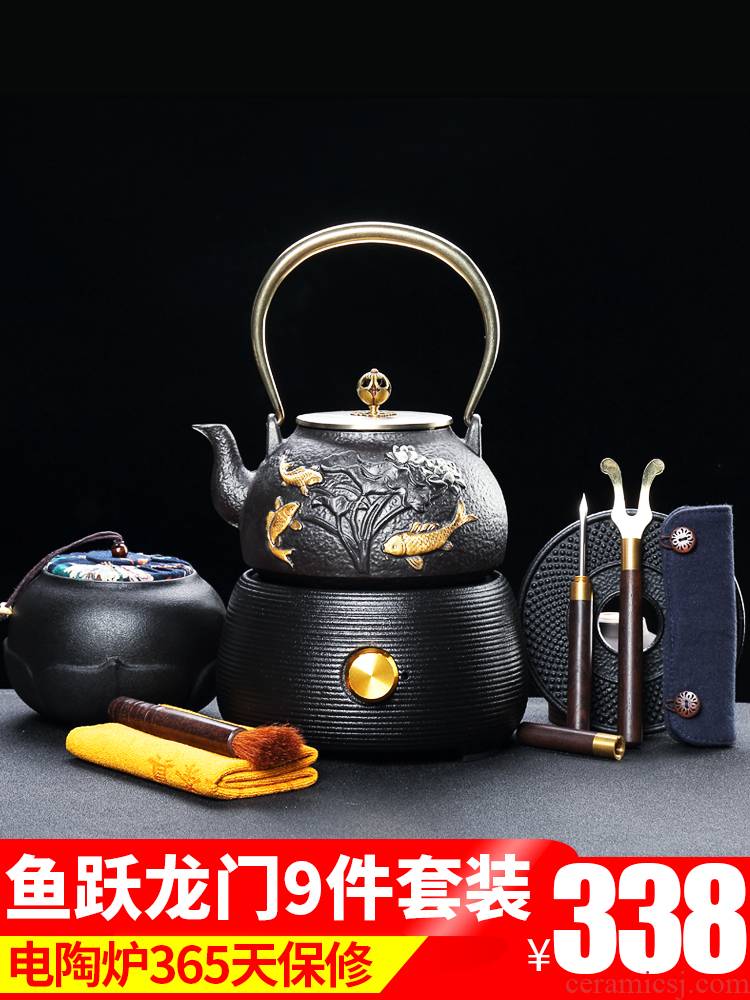 Cast iron Cast iron pot of tea kettle Japan iron pot teapot pig iron electric TaoLu boiled tea kettle, electric heating Z