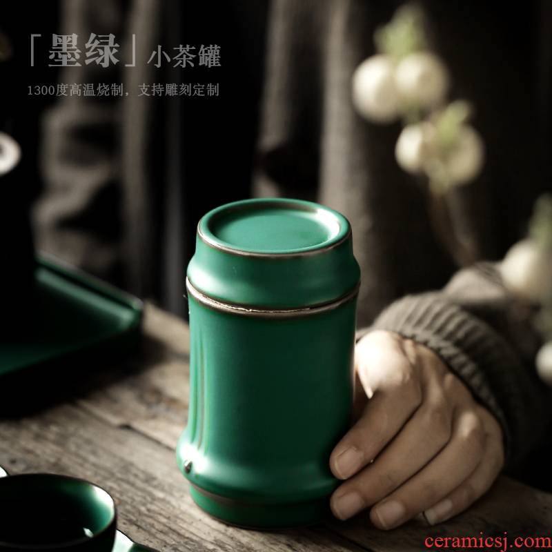 ShangYan ceramic tea pot small seal storage POTS of tea tins mini portable small POTS tanks